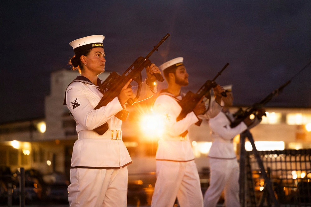 Australians hold official reception onboard HMAS Sydney during RIMPAC 2026