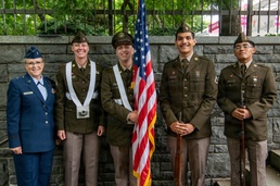 Oregon National Guardsmen take part in the 250th Anniversary of American Independence