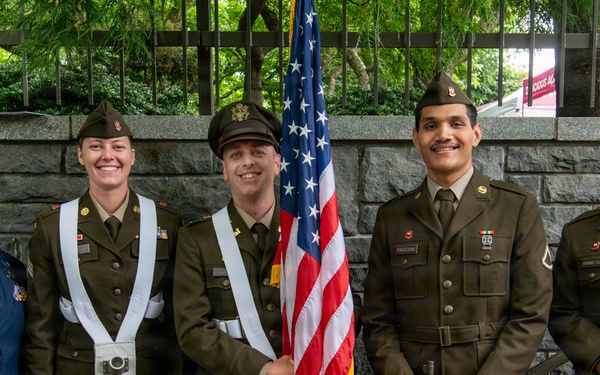 Oregon National Guardsmen take part in the 250th Anniversary of American Independence