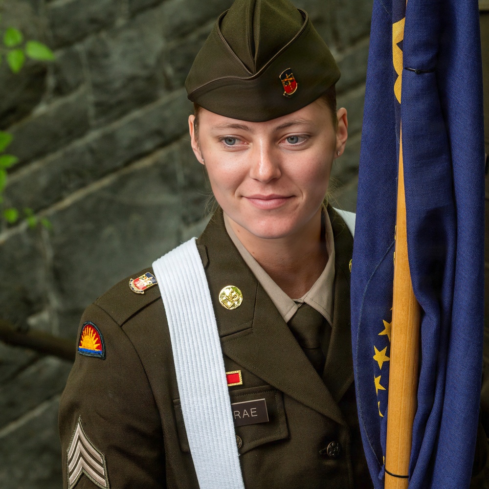Oregon National Guardsmen take part in the 250th Anniversary of American Independence