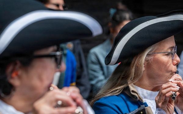 Oregon National Guardsmen take part in the 250th Anniversary of American Independence