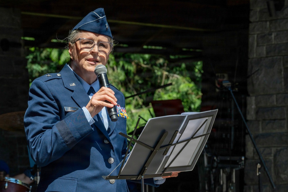 Oregon National Guardsmen take part in the 250th Anniversary of American Independence