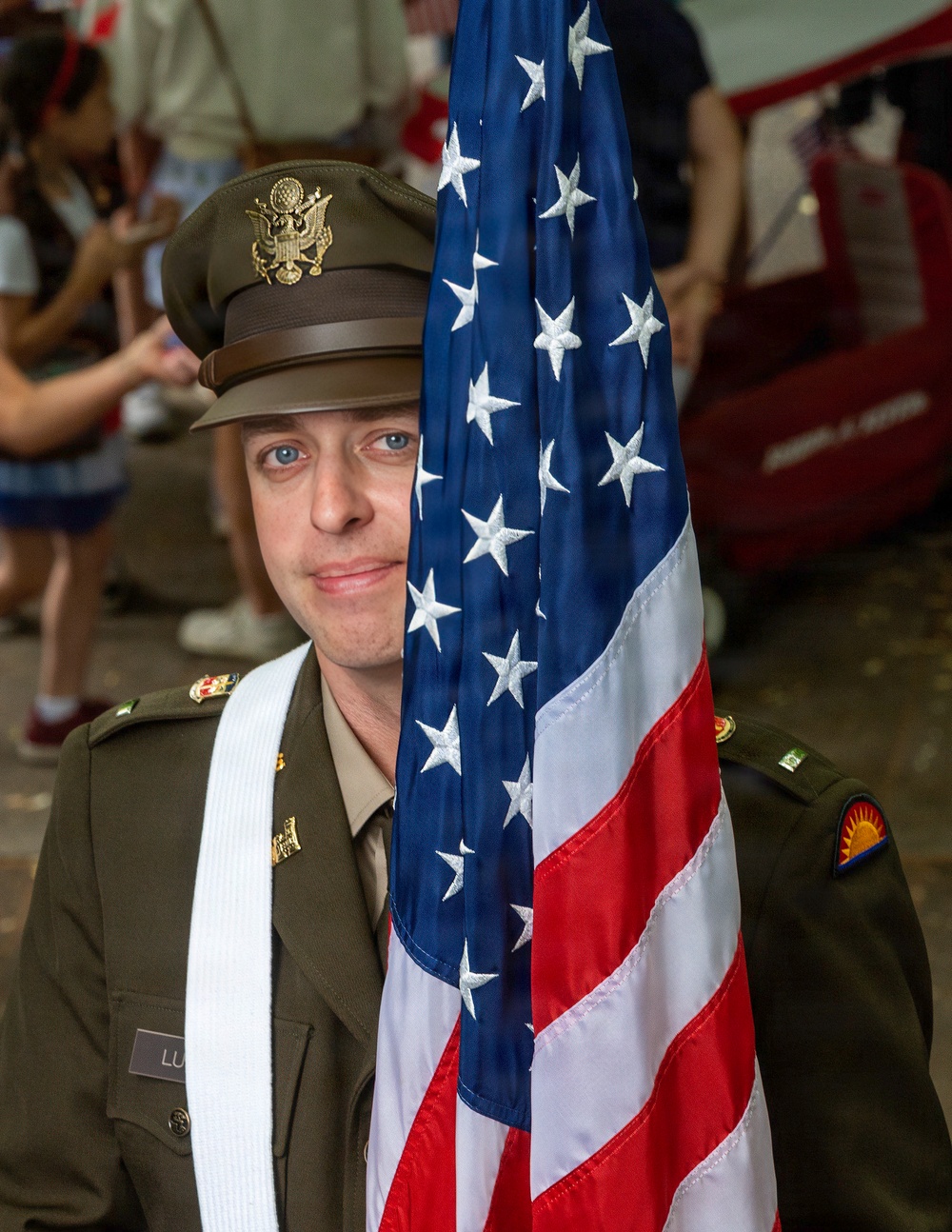 Oregon National Guardsmen take part in the 250th Anniversary of American Independence