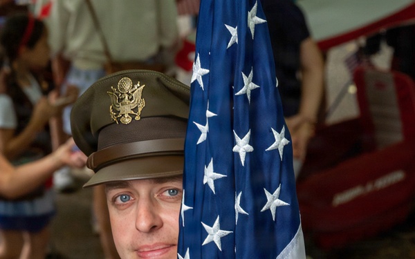 Oregon National Guardsmen take part in the 250th Anniversary of American Independence