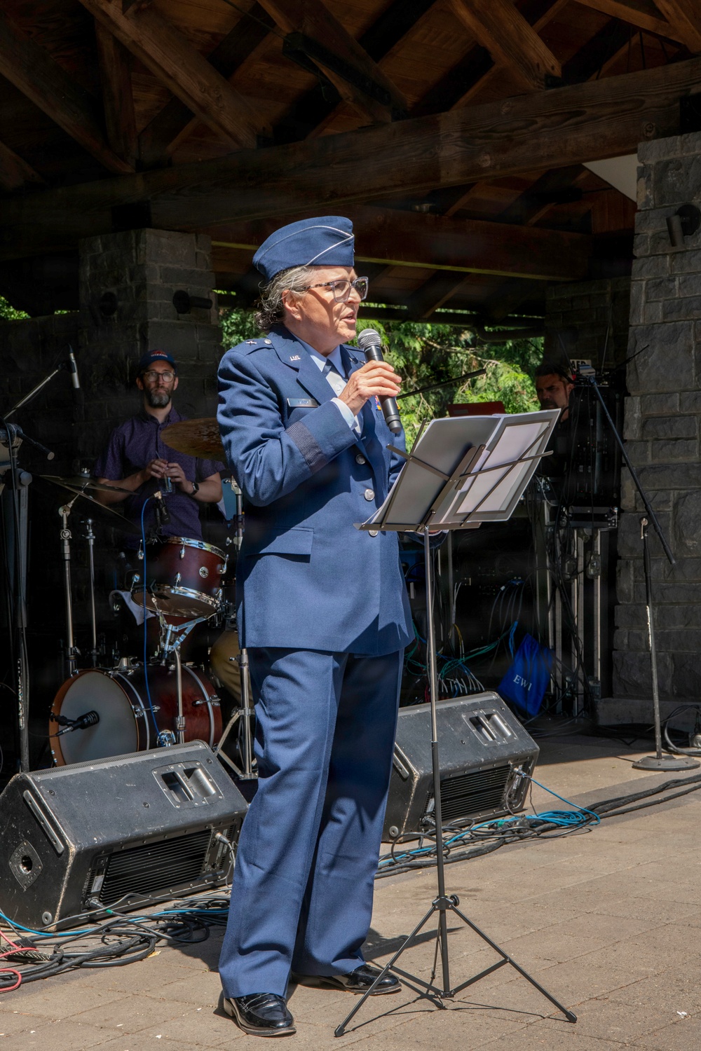 Oregon National Guardsmen take part in the 250th Anniversary of American Independence