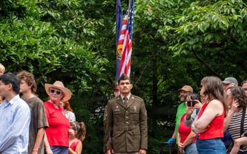 Oregon National Guardsmen take part in the 250th Anniversary of American Independence
