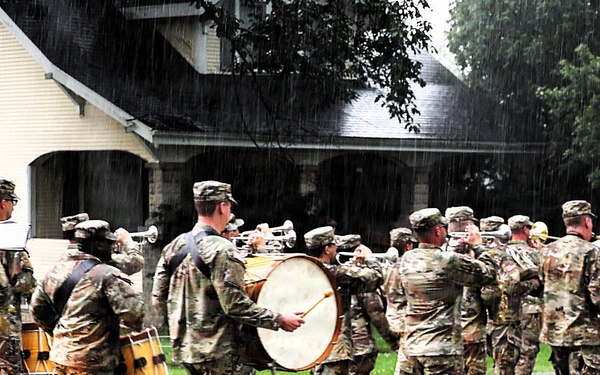 Illinois Army National Guard 144th Army Band Gets Downpour of Support from Beecher, Illinois, on Nation's 250th Birthday
