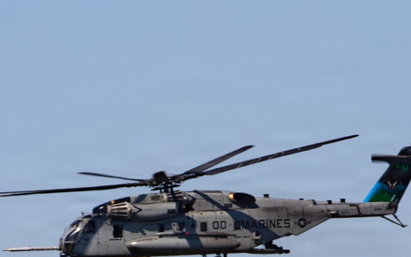 CH-53E Super Stallion departs for International Aerial Review