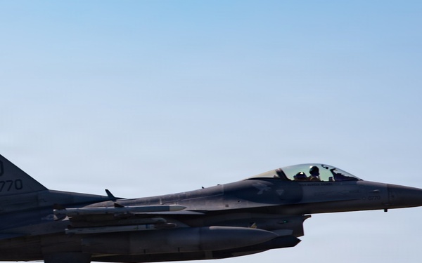 F-16 Fighting Falcon launches from Joint Base MDL