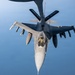 KC-135 refuels F16s for regional security