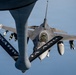 KC-135 refuels F16s for regional security
