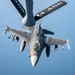 KC-135 refuels F16s for regional security