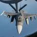 KC-135 refuels F16s for regional security