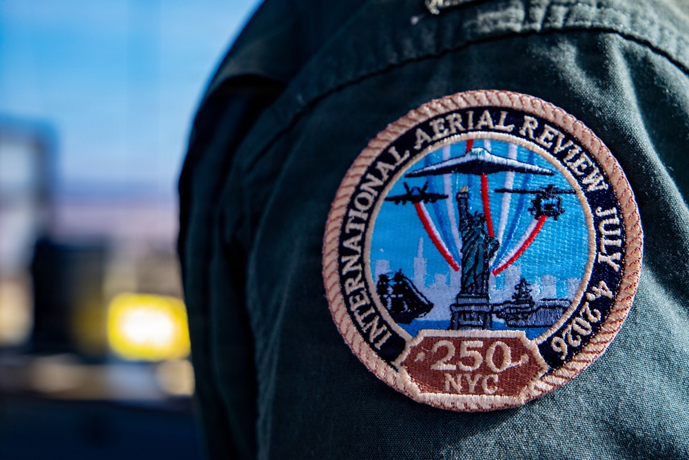 International Aerial Review mission patch displayed