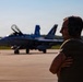 Airman observes flightline launch operations