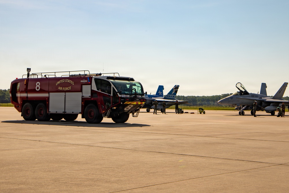 JB MDL firefighters support launch operations