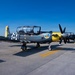 Historic aircraft line the flightline