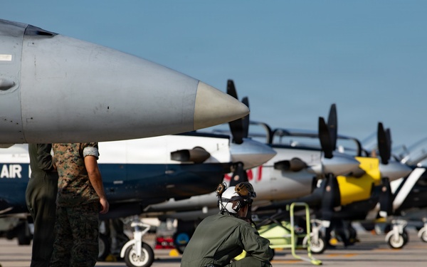 Flightline personnel support launch operations