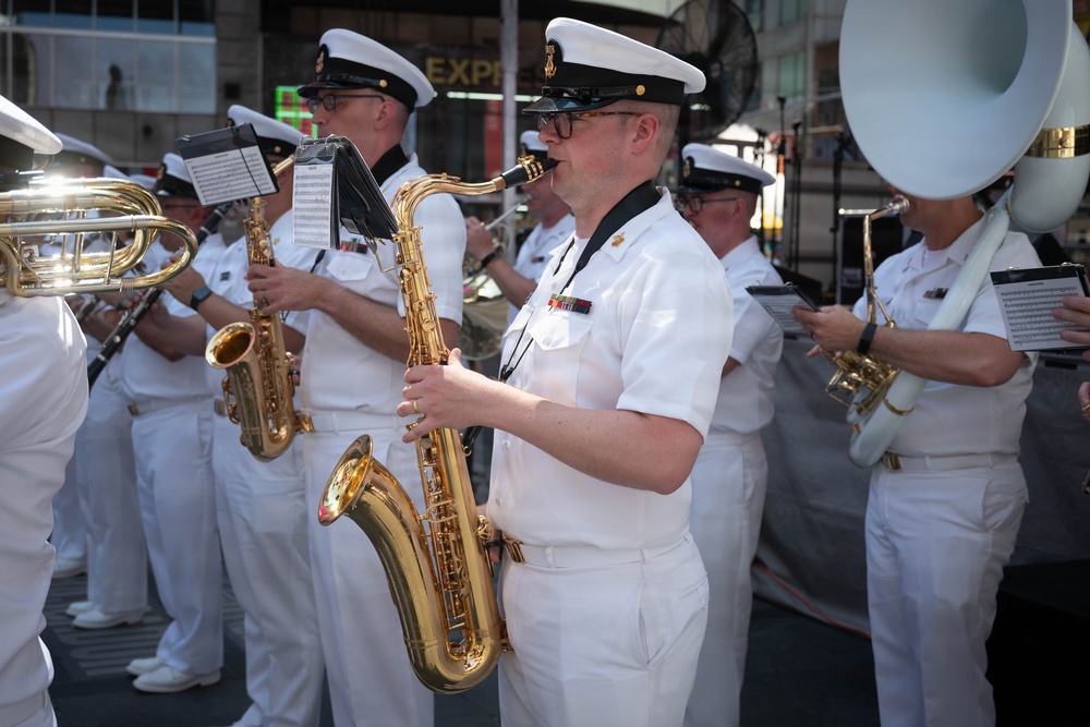 U.S. Navy Band performs at Duffy Square Park