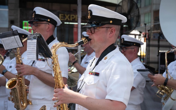 U.S. Navy Band performs at Duffy Square Park