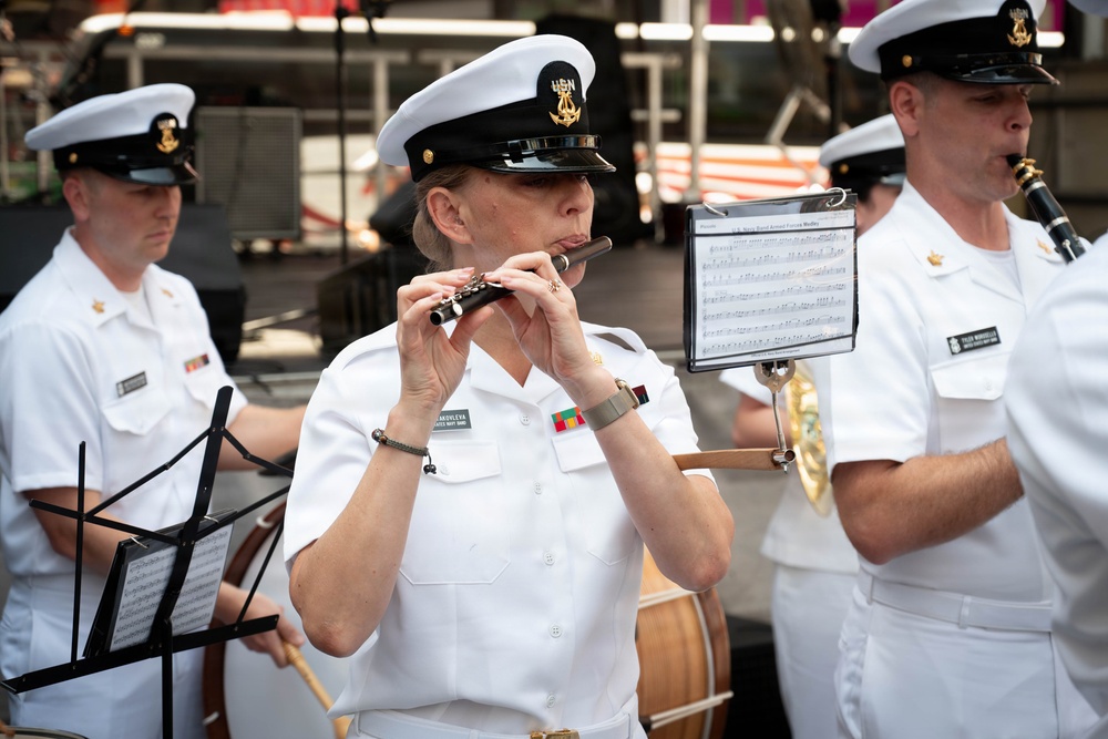 U.S. Navy Band performs at Duffy Square Park