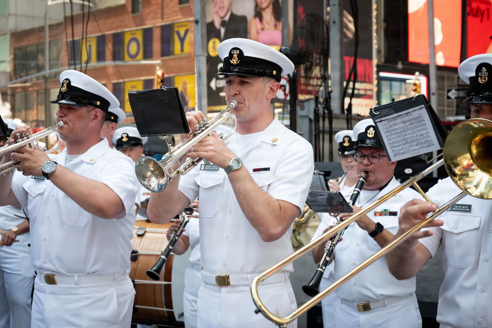 U.S. Navy Band performs at Duffy Square Park