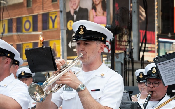 U.S. Navy Band performs at Duffy Square Park