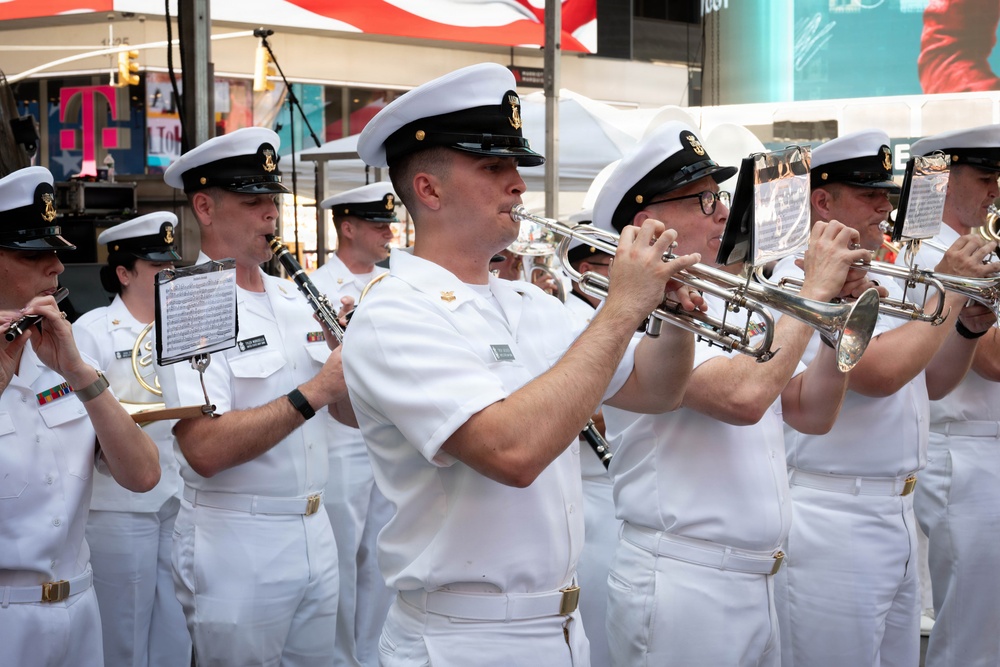 U.S. Navy Band performs at Duffy Square Park