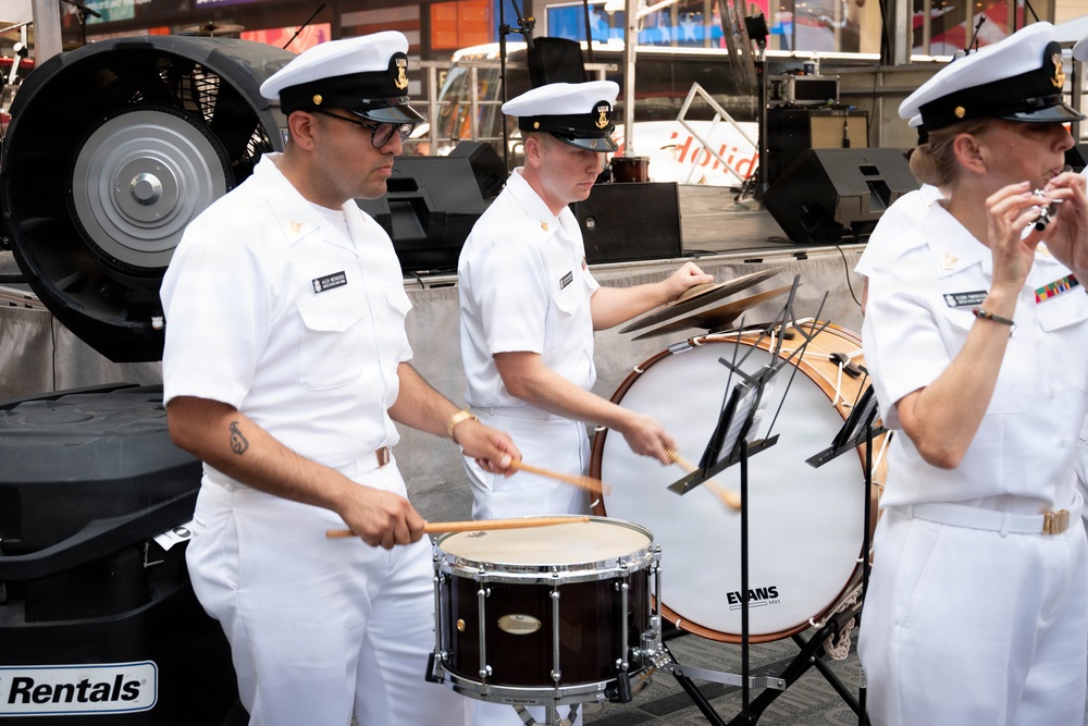 U.S. Navy Band performs at Duffy Square Park