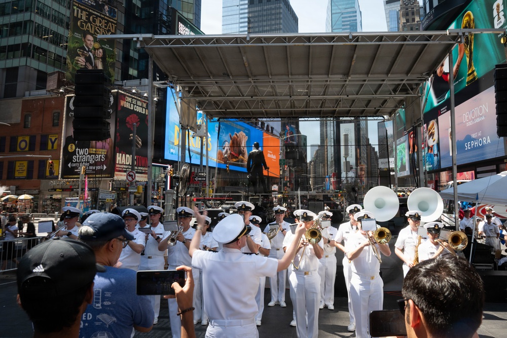 U.S. Navy Band performs at Duffy Square Park