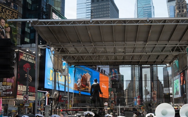 U.S. Navy Band performs at Duffy Square Park
