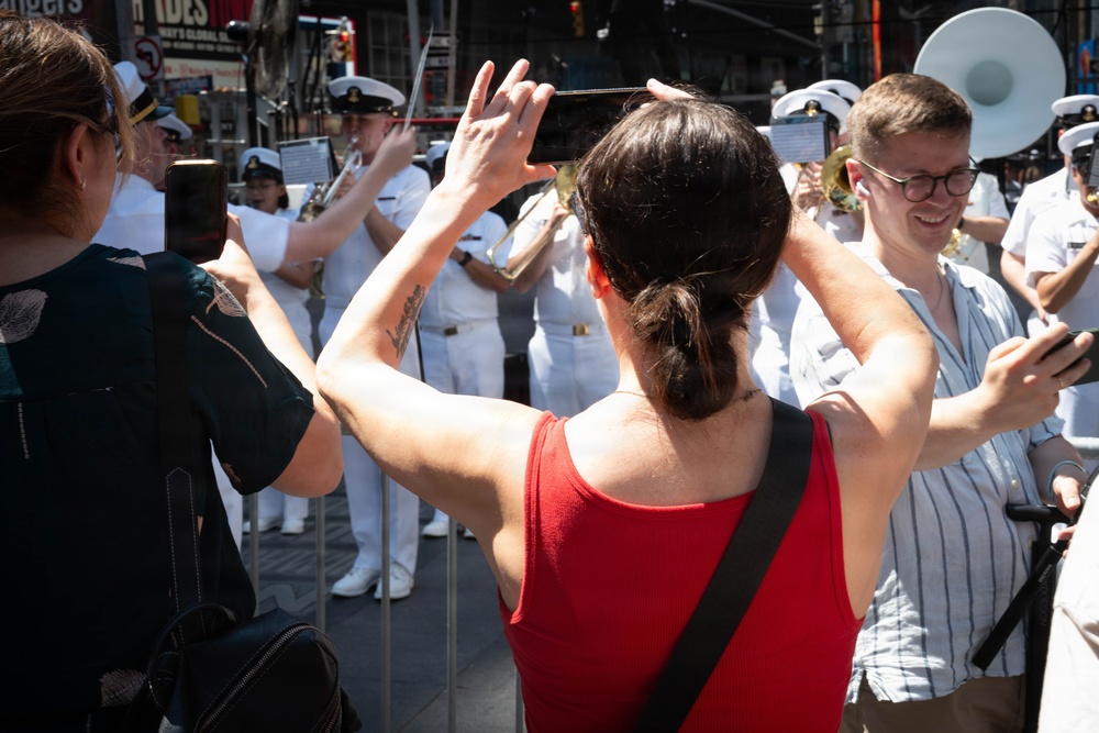 U.S. Navy Band performs at Duffy Square Park