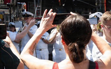 U.S. Navy Band performs at Duffy Square Park