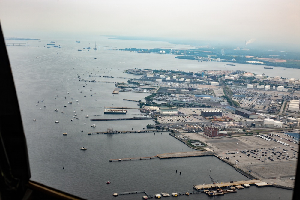Sail 250 Baltimore Air Show Osprey fly over