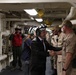 John M. Barrett, Chargé d’Affaires for the U.S. Embassy in Venezuela, is welcomed aboard the San Antonio-class amphibious transport dock ship USS Fort Lauderdale.