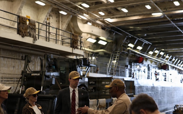 U.S. Navy Capt. Jiwan Mack, commanding officer of the San Antonio-class amphibious transport dock ship USS Fort Lauderdale.