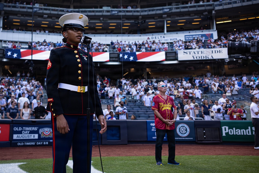 U.S. Marine Sings at a New York Yankees Game for INR 250