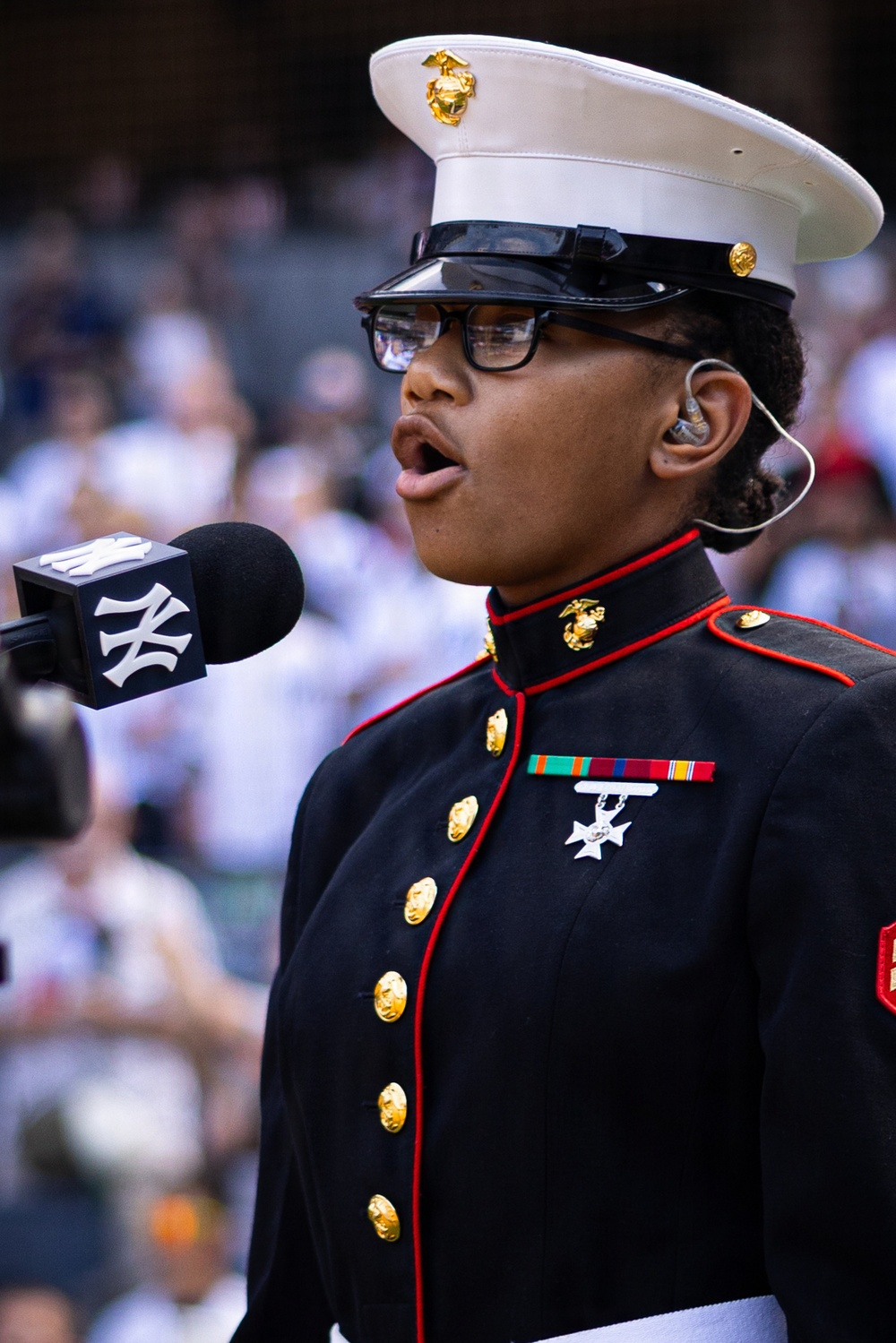 U.S. Marine Sings at a New York Yankees Game for INR 250