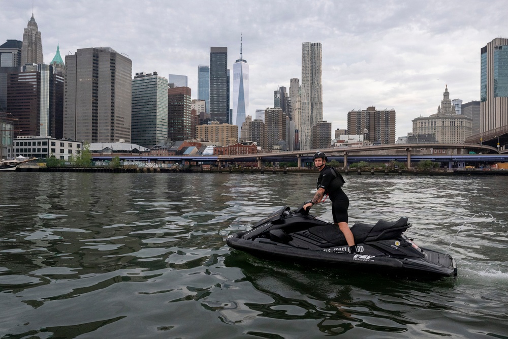 Coast Guard personal watercraft supports Sail 250 operations