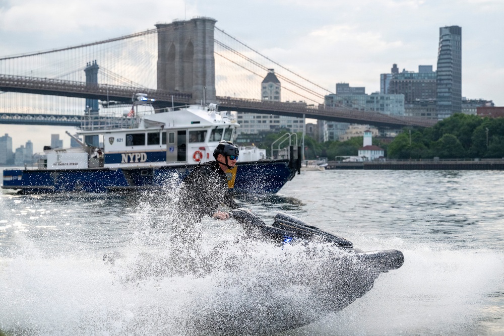 Coast Guard personal watercraft supports Sail 250 operations