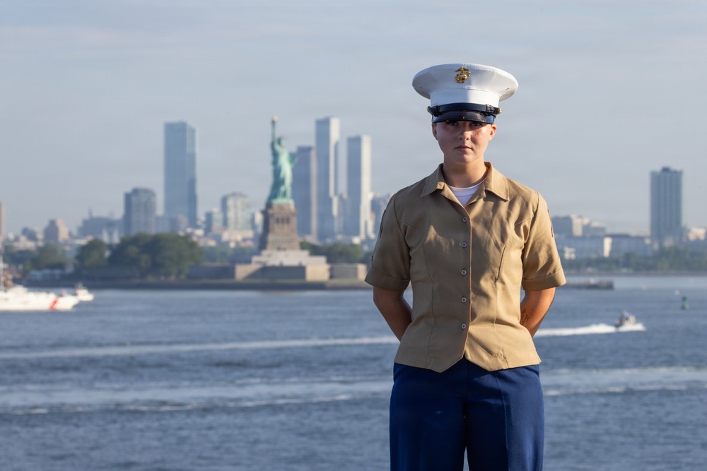 U.S. Marines and Sailors Man the Rails for INR250