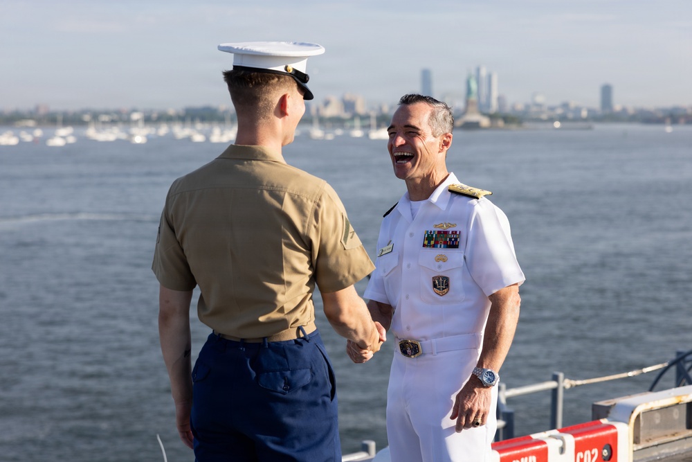 U.S. Marines and Sailors Man the Rails for INR250