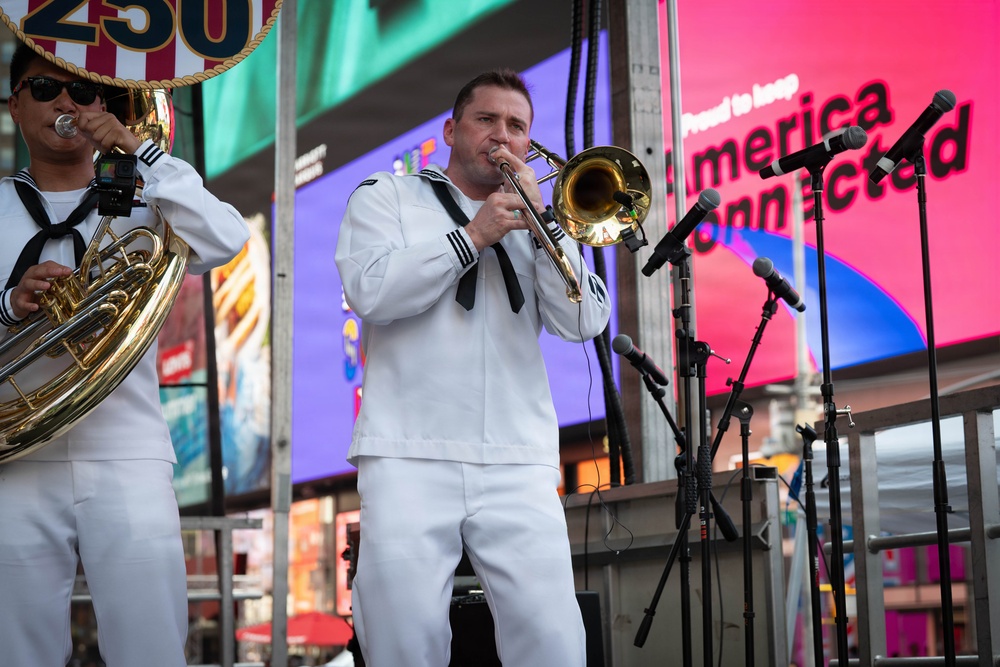 Navy Band Northeast performs at Duffy Square