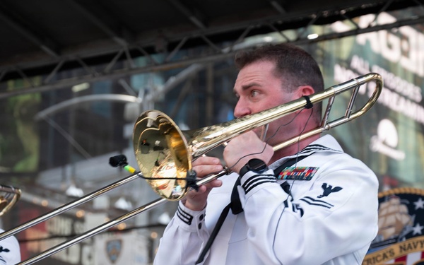 Navy Band Northeast performs at Duffy Square