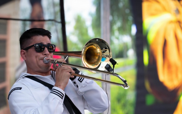 Navy Band Northeast performs at Duffy Square