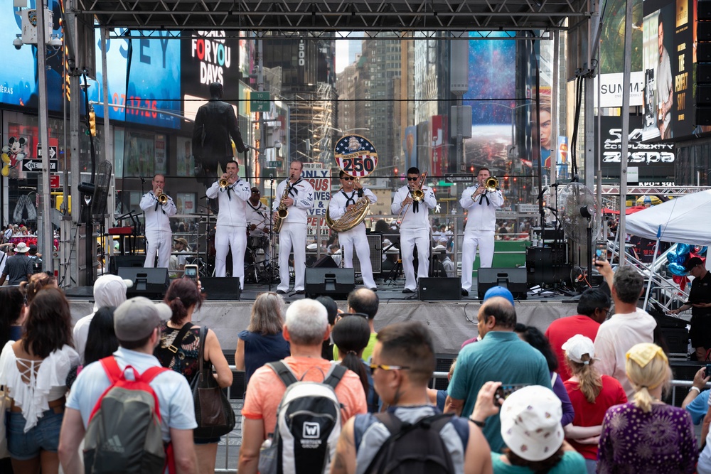 Navy Band Northeast performs at Duffy Square
