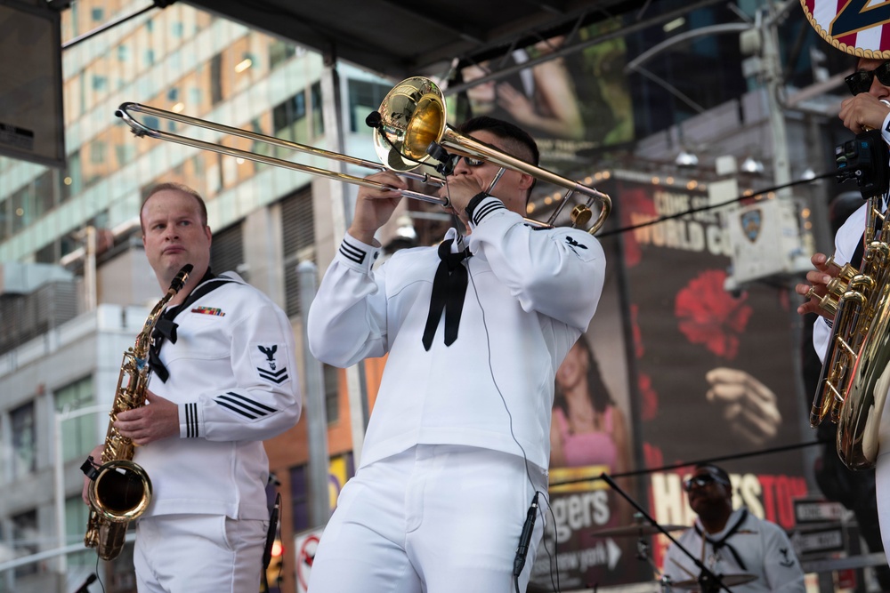 Navy Band Northeast performs at Duffy Square