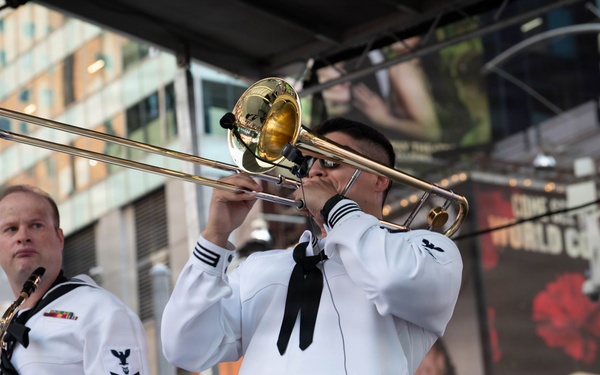 Navy Band Northeast performs at Duffy Square