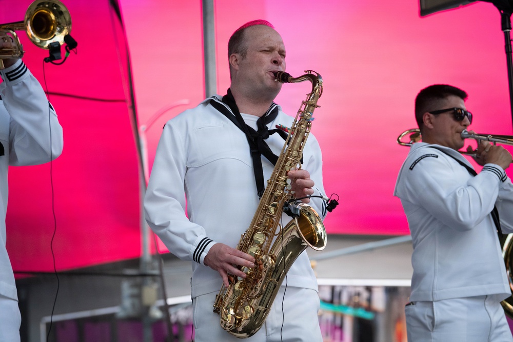 Navy Band Northeast performs at Duffy Square