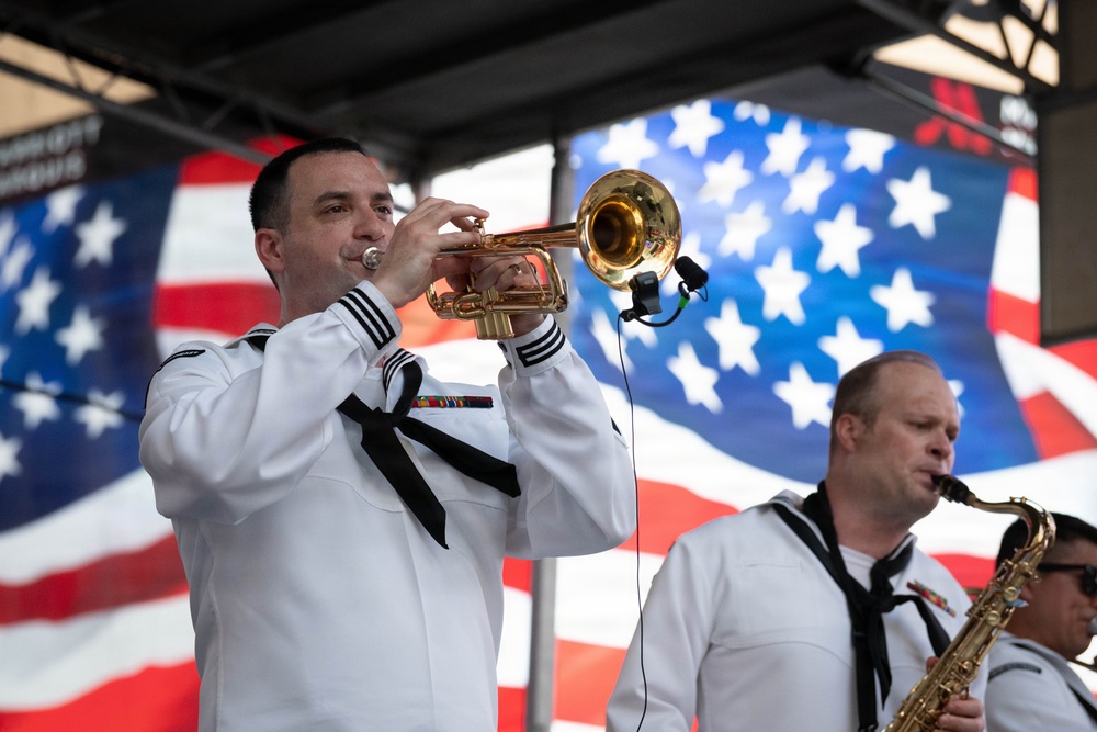 Navy Band Northeast performs at Duffy Square